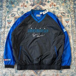 NASCAR NWT Ryan Newman Autographed Pullover Light Jacket Large